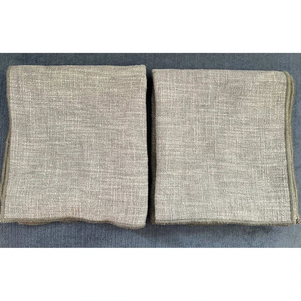 West Elm Tailored Linen Pillow Cover Set 2 PC Blue Gray 20